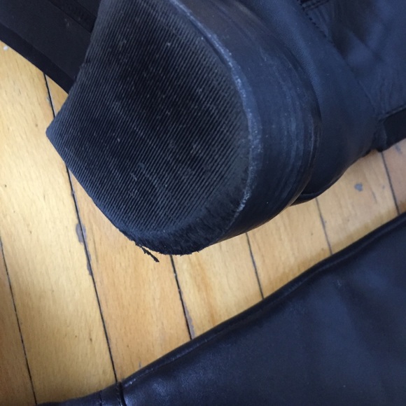 Black knee high leather boots - size 9.5 - Picture 5 of 5